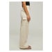 Urban Classics / Ladies High Waist Wide Leg Twill Cargo Pants whitesand