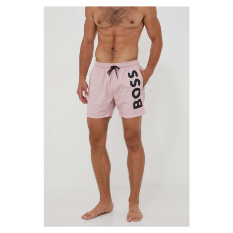 Plavkové šortky BOSS růžová barva Hugo Boss