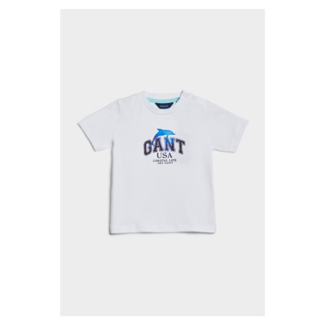 TRIČKO GANT DOLPHIN PRINT SS T-SHIRT WHITE