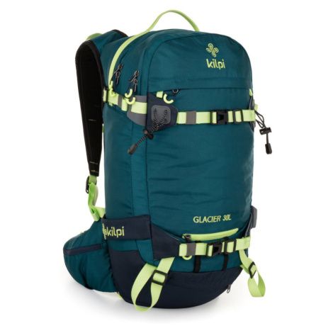 Kilpi GLACIER-U Unisex skialpový a freerideový batoh 30 l SU0901KI Tmavě zelená UNI