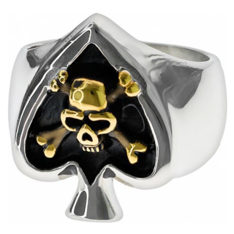 Sam's Artisans Masivní prsten Death Spades chirurgická ocel IPRM009 Velikost: 72