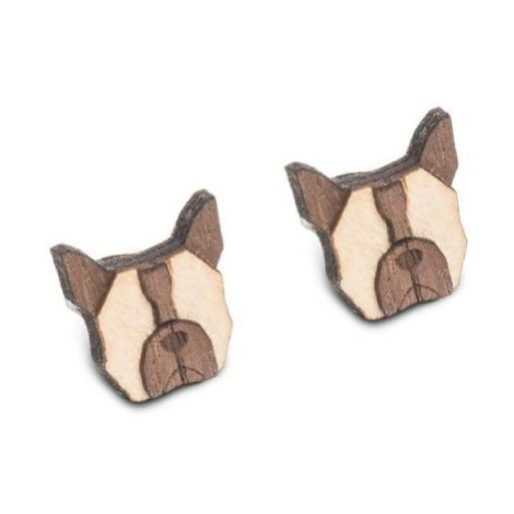 Dřevěné náušnice French Bulldog Earrings BeWooden