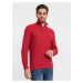 Ombre Clothing Elegantní pánský svetr v červené barvě V8 SWZS-0105