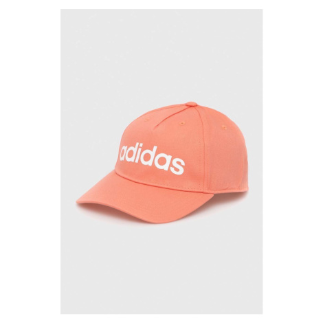 Bavlněná baseballová čepice adidas Performance oranžová barva, s potiskem