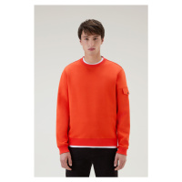 Mikina woolrich light fleece sweatshirt červená