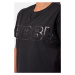 NEBBIA - Fitness tričko dámské Invisible Logo 602 (black) - NEBBIA