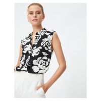 Koton Floral Shirt Sleeveless with Buttons Viscose