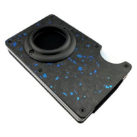 Daklos Carbon RFID karbonová mini pro AirTag s klipem černomodrá