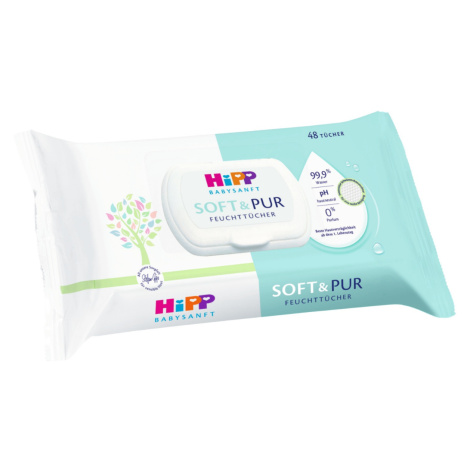 Hipp Babysanft Čisticí vlhčené ubrousky Soft & Pur 18x48 ks