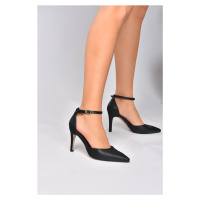 Fox Shoes Black Women's Heeled Shoes