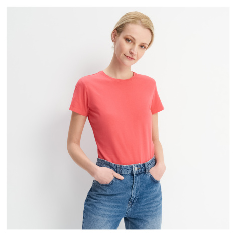 Mohito - Bavlněné tričko  Eco Aware - Růžová