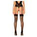 Elegantní punčochy S823 stockings - Obsessive Černá
