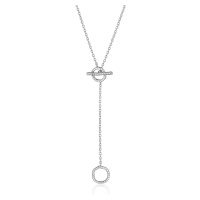 JVD Půvabný stříbrný náhrdelník se zirkony SVLN0458X75BI45