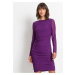 Bonprix BODYFLIRT šaty s řasením Barva: Fialová, Mezinárodní