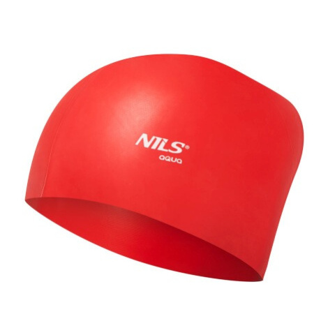 Silikonová čepice pro dlouhé vlasy NILS Aqua NQC LH červená