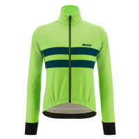 SANTINI Cyklistická zateplená bunda - COLORE HALO - zelená