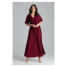 Dlouhé elegantní šaty L055 Deep Red Vínová