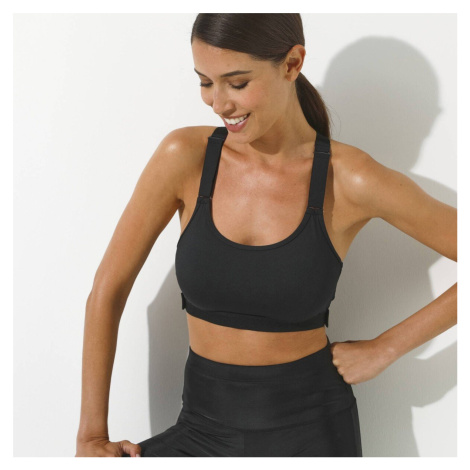 Sportovní podprsenka se zapínáním na suchý zip, bez kostic Blancheporte