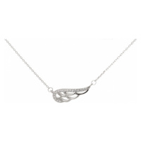 Dámský stříbrný řetízek s přívěškem andělké křídlo STNAH097F 42+3 cm