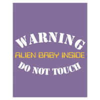 Tričko pro budoucí maminky Warning, Alien baby inside