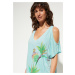 Bonprix BPC SELECTION plážové šaty s potiskem Barva: Modrá, Mezinárodní