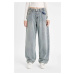 DEFACTO Baggy Fit High Waist Ankle Length Jean Washed Trousers