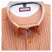 Pánská slim fit košile (výška 176-182) 6270 s proužkem, límečkem na knoflíčky a krátkým rukávem