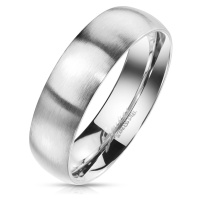 Prsten z oceli ve stříbrném odstínu - matný povrch, 8 mm