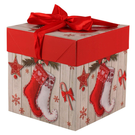 Vánoční dárková krabička velká 20 cm
