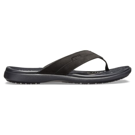 Crocs Santa Cruz Leather Flip M Black/Black