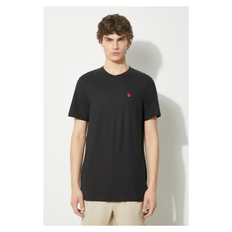 Tričko Fjallraven Hemp Blend T-shirt černá barva, s aplikací, F12600215.550 Fjällräven
