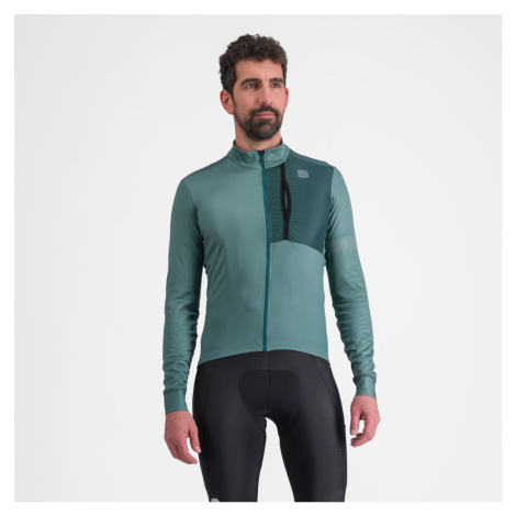 SPORTFUL Cyklistický dres s dlouhým rukávem zimní - SUPERGIARA THERMAL - zelená