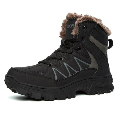 Pánské zimní boty turistické a treková obuv s kožíškem MIXI FASHION
