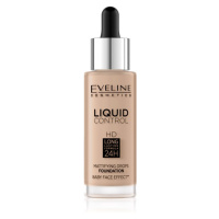 Eveline Cosmetics Liquid Control tekutý make-up s pipetou odstín 035 Natural Beige 32 ml