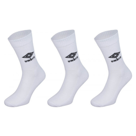 Umbro SPORTS SOCKS 3 PACK Ponožky, bílá, velikost
