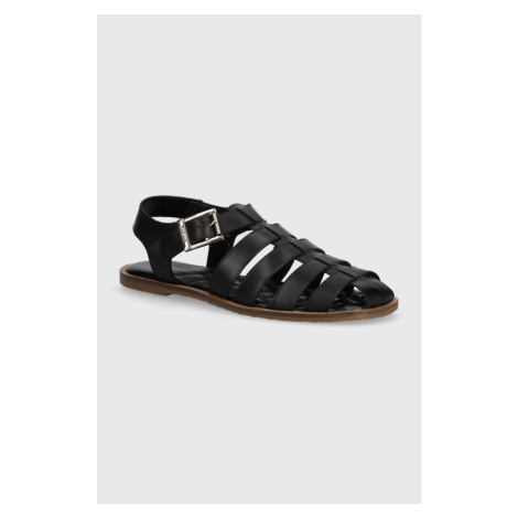 Kožené sandály Barbour Macy dámské, černá barva, LFO0683BK12