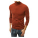 Men's brown turtleneck sweater WX1536