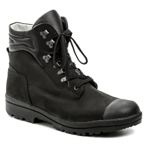 Arno Livex 410-1 černá nubuk pánská kotníčková nadměrná obuv Černá