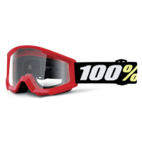 100% SPEEDLAB Cyklistické brýle - STRATA MINI KID - černá/bílá/červená