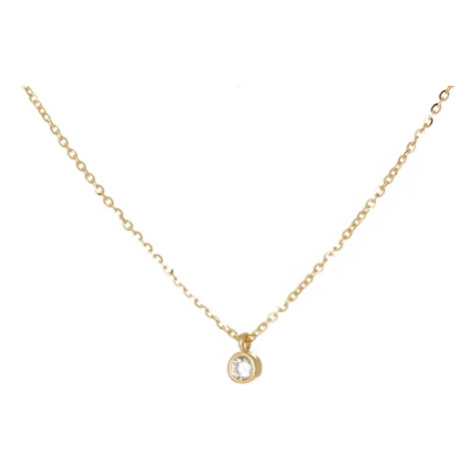 Dámský náhrdelník ze žlutého zlata se zirkonem 42-45cm ZLNAH147F + DÁREK ZDARMA Ego Fashion