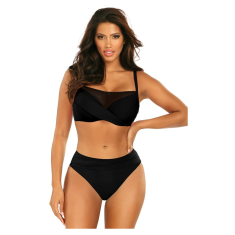 Dvoudílné plavky Self S1002 Fashion 16 - brazilky Černá | dámské plavky