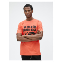 Koton Motto Printed T-Shirt Crew Neck Slim Fit Cotton