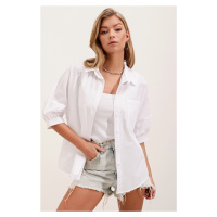Bigdart 20213 Oversize Short Sleeve Basic Shirt - White