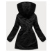 Černá dámská bunda s kapucí (B8105-1)