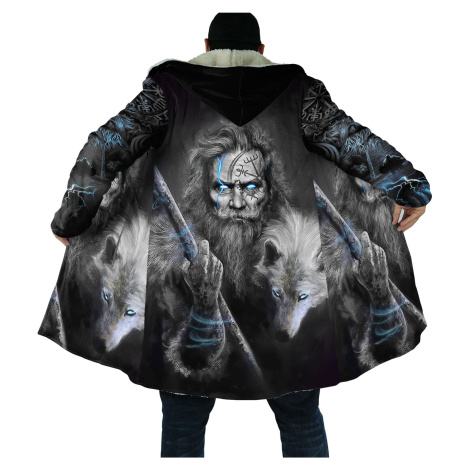 Dlouhá zimní mikina Raven s potiskem Viking
