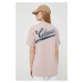 Bavlněné tričko Colmar růžová barva
