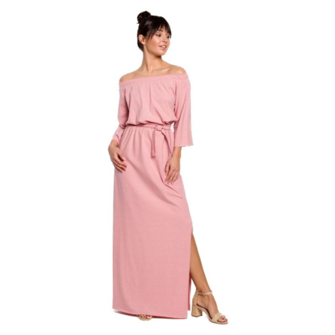 Bewear Dámské maxi šaty Sahi B146 růžová Růžová