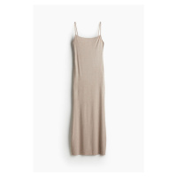 H & M - Žebrované šaty - béžová