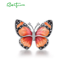 Stříbrný prsten oranžový motýlek FanTurra