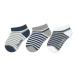 Sterntaler Ponožky Sneaker 3-pack pruhované marine